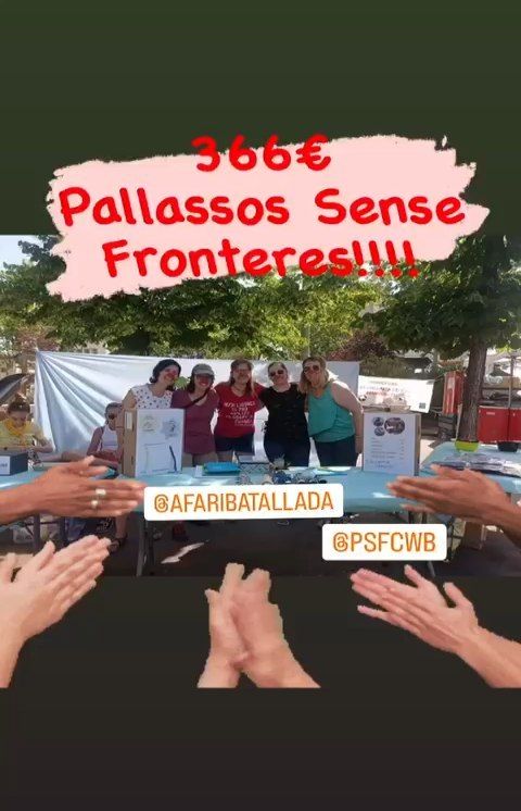 Aquest diumenge, coincidint amb la festa major de la Creu Alta, des de l’AFA del Ribatallada es va organitzar una acció per recollir fons per Pallassos Sense Fronteres. Moltes gràcies a tots els que hi vau col·laborar!
@psfcwb 
@avlacreualta