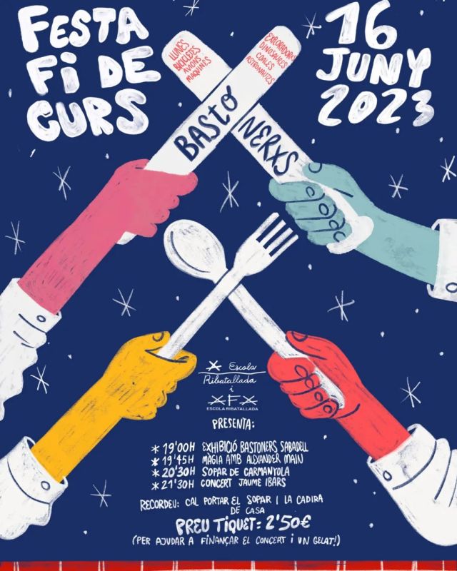 Som-hi famílies que ja fa uns dies que venem tiquets per la festa de fi de curs!!
Demà,  divendres últim dia per comprar-ne!
No us la perdeu!!
.
.
#festafidecurs2022-23
#afaribatalla
#escolaribatallada
@bastoneradesabadell
@mago_alexander_main 
@jaumeibars 
#festassa!!💃💃🕺🕺🤸‍♂️